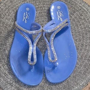 Rhinestone Jelly Sandals!